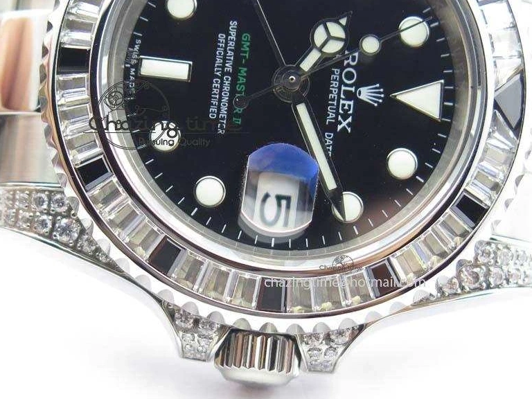 MiroTime 0405 GMT-Master II 116759 SS Bp-Maker Black Ruby Crystal Black Dial On SS Bracelet A UrbanChic 3767
